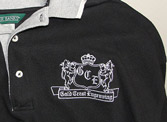 Gold Crest Engraving black polo